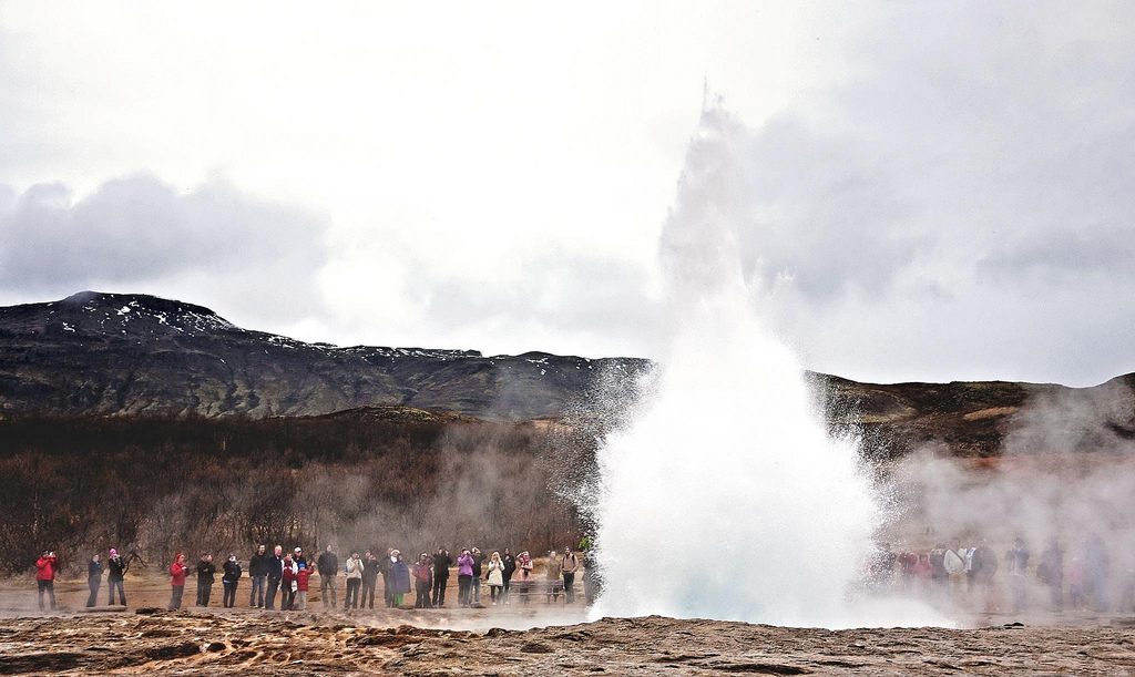 Strokkur is an active geyser. 